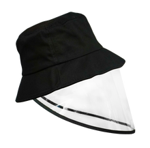 Load image into Gallery viewer, Kids Bucket Hat with Face Shield BLACK